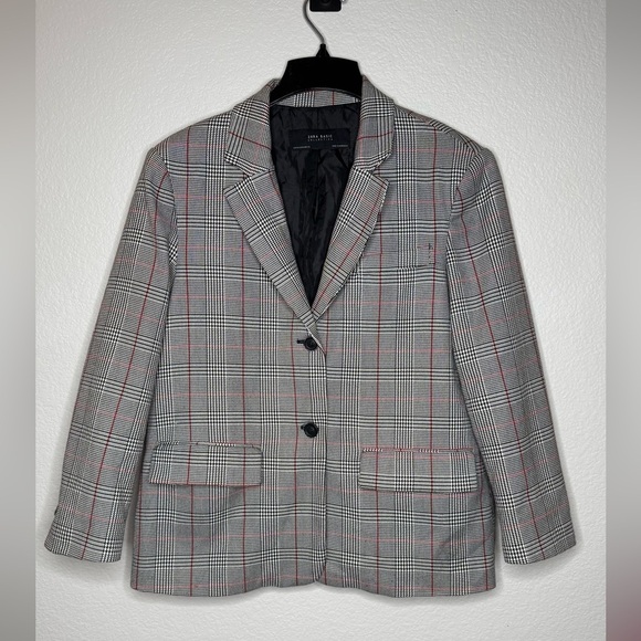 ZARA OVERSIZED PLAID BLAZER‎ ZW COLLECTION Women’s Size M Career Officecore - Picture 1 of 9